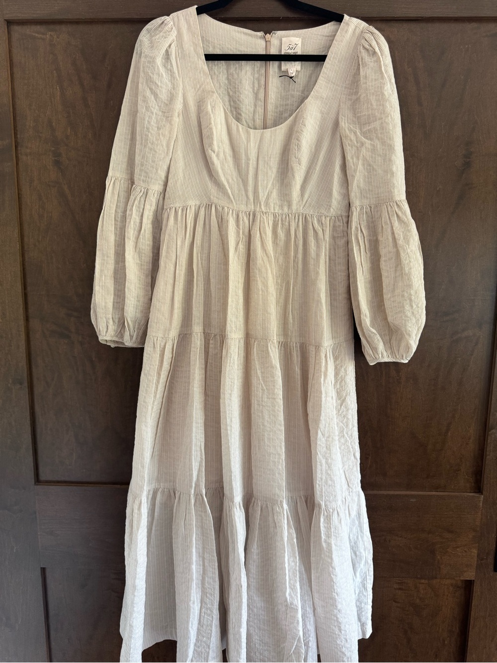NWOT CINQ A SEPT ROSE STRIPED DRESS Size 4